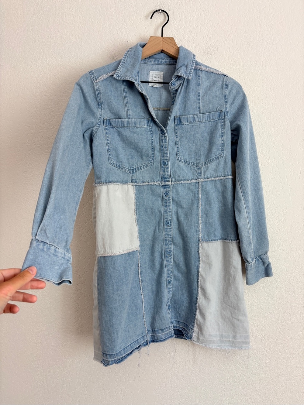 Cleo + Wolf Patchwork Denim Dress - Picture 3 of 10